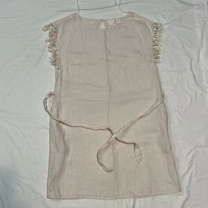 Rachel Ashwell Cream Simple Linen Dress